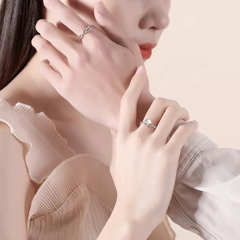 Sterling Silver Fritillary Couple Ring