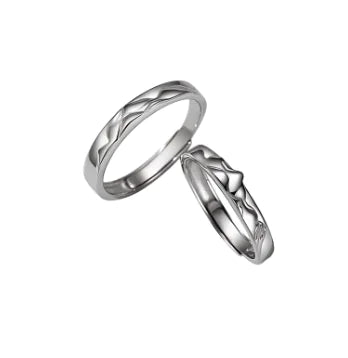 Sterling Silver Mountain Couple Ring - Original Design