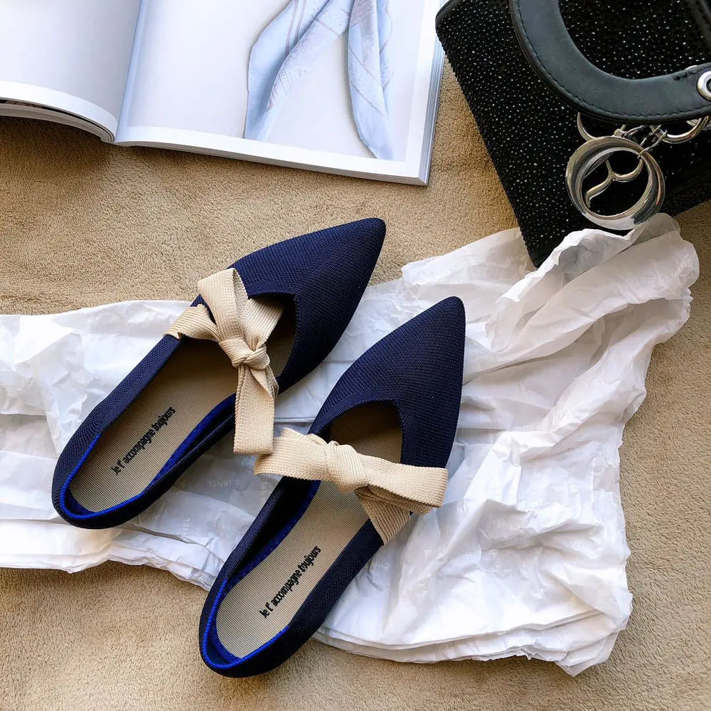 Flat Casual Boat Shoes with Bow Mary Jane Style